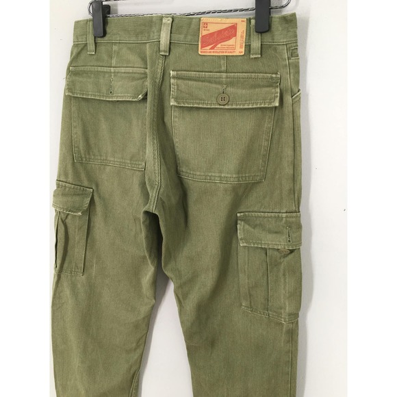 Subciety Japan Thick Cargo Pants Olive Green Military Style Size 30 - Picture 13 of 16